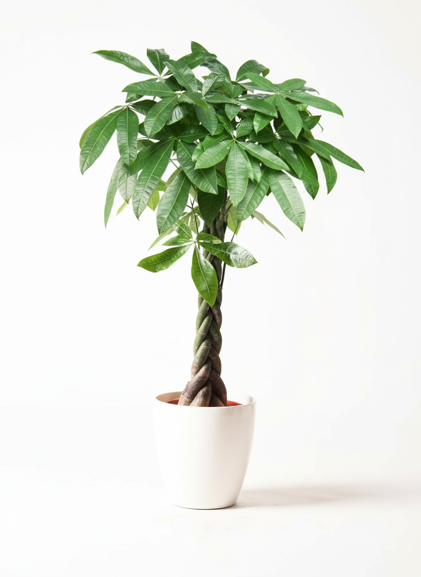 美しく成長したパキラの全体像